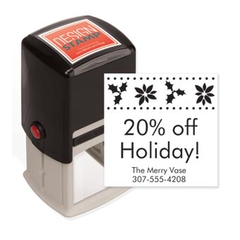 Holly Joy Design Stamp - Self-Inking