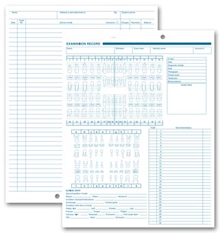 Dental Exam Record, Anatomic & Periodontic Diagrams