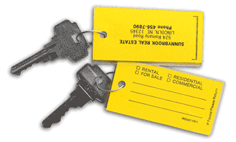 Real Estate Key Tags, Yellow