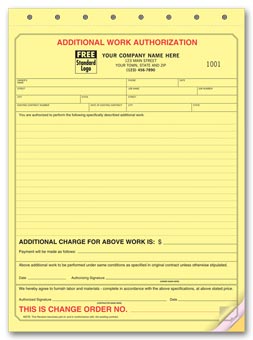 Additional Work Authorizations 3-part