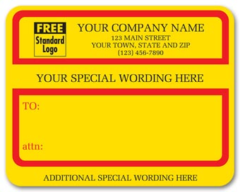 Jumbo Padded Mailing Label with Special Wording