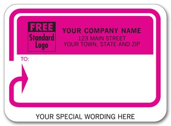 Mailing Labels, Padded, White w/ Pink Return Address