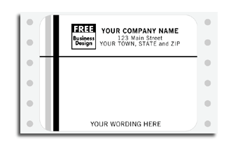 Mailing Labels, Continuous, White with Black/Gray Stripe