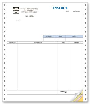 Service Invoices, Continuous, Classic 2-part