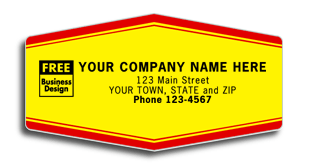 Tuff Shield Service Labels, Laminated , Yellow with Red