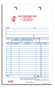 Register Forms, Parts, Cash & Carry 2-part