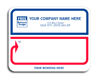 Jumbo Mailing Labels, Padded, White with Blue/Red Border