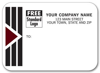 Park Avenue Mailing Labels, Padded, w/ Black/Burgundy