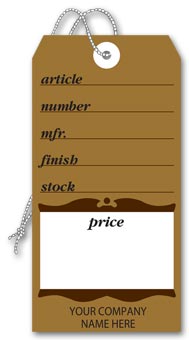 Furniture Price Tags, Brown Colonial Design, Large