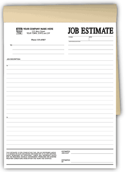 Job Estimates - Booked 2-part