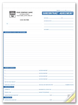 Subcontractor Agreements 3-part