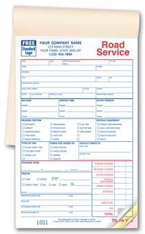 Service Orders, Road/Towing, Booked, Small Format 2-part