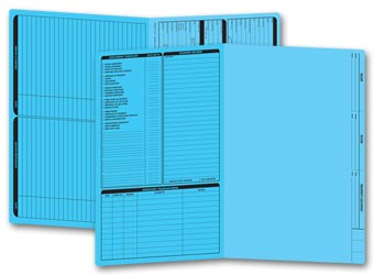 Real Estate Folder, Left Panel List, Legal Size, Blue