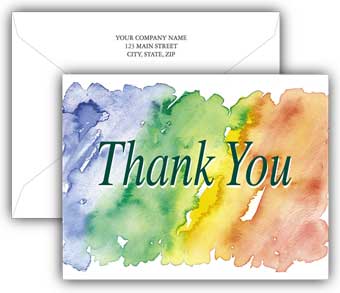 Linen Finish Budget Thank You Card