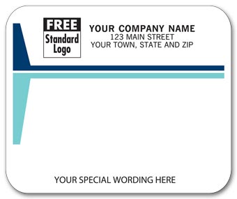 Mailing Labels, Laser/Inkjet, White w/ Blue Stripes
