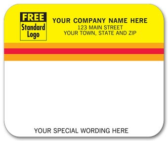 Mailing Labels, Laser/Inkjet, Yellow/White w/ Stripes