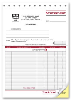 Image Statements with Finance Charge 2-part