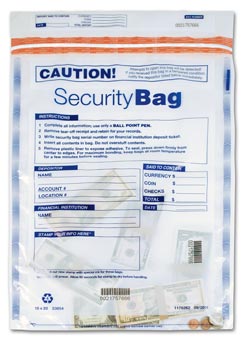 15 x 20  Single Pocket Deposit Bag, Clear