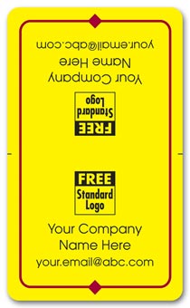 Rectangular Mailing Seal Yellow High Gloss w/R Trim 2.5x1.5