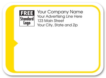 Rectangular Mailing Label w/Yellow Trim 3.87x2.81