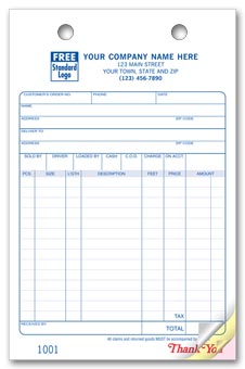 Building Materials Register Forms - Large Classic 3-part