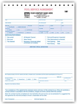 Pool Service Agreements 3-part