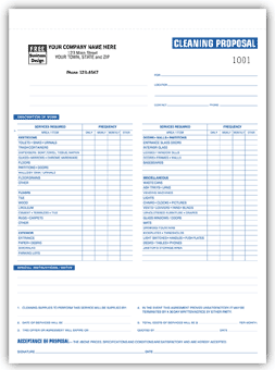 Cleaning Proposals - with Checklist 3-part