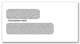 Double Window Envelope - 6 7/8 x 3 5/8 Confidential Envelope