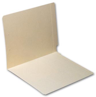 End Tab Full Cut Manila Folder, 18 pt, No Fastener