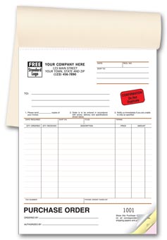 Purchase Orders, Classic Design, Booked 2-part