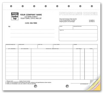 Purchase Orders, Classic Design, Small Format 2-part