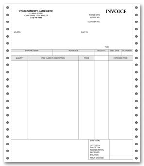 Continuous Invoice 3-part