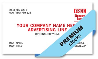 Premier Business Cards, 1 or 2 inks colors, premium stocks