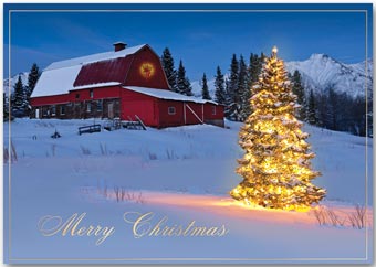 Mountain Gold Christmas Cards