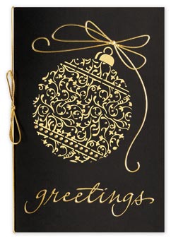Etched in Gold Laser-Cut Holiday Cards