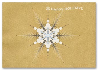 Stylized Snowflake Recycled Paper Holiday Cards