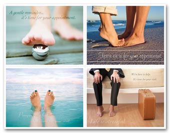 Podiatry Reminder Card,  Tiptoe  Laser Postcard