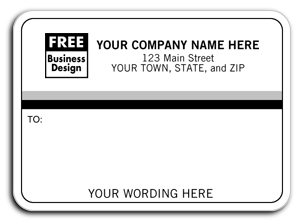 Mailing Labels, Rolls, White with Black/Gray Stripes