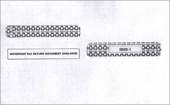 2016 4-Up Box Laser W-2 Double-Window Envelope