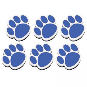 (6 EA) MAGNETIC WHITEBOARD ERASER BLUE PAW