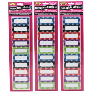 (3 PK) DIE CUT MAGNETS ASSORTED COLOR DOTSNAMEPLATES