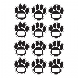 (5 EA) DIE CUT MAGNETS BLACK PAWS