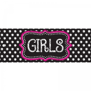 GIRLS PASS 9X3.5 BW DOTS 2 SIDED  LAMINATED