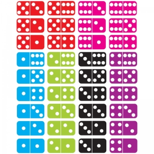 Math Die Cut Magnets Dominoes 