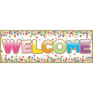 Magnetic Welcome Banners, 6" x 17", Confetti