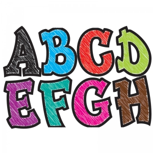 Magnetic Letters, 2.75", Modern Hip Asst Chalk Colors