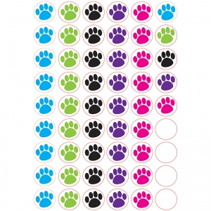 Foam Manipulatives Paw Shaped Counters, 54 Pieces