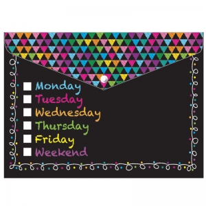 Smart Poly Folder, 13" x 9.5", Chalk Days of the Week