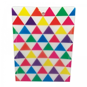 Smart Poly Pockets with Grommett, 10" x 13", Triangles, Pack of 12