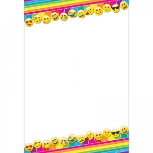 Smart Poly Emoji Blank Chart, Dryerase Surface, 13 X 19